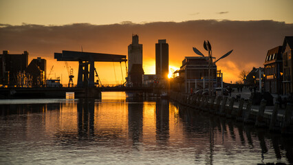 Sonnenuntergang im Husumer Hafen