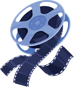 recommend clip art: Film reel movie retro strip cinema footage video entertainment multimedia tape isometric vector