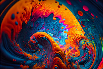 Abstract 3D Backgroud. Wallpaper. Art. Colorful waves. Poster or canva.