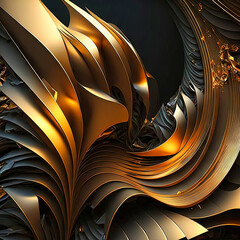 Abstract 3D Backgroud. Wallpaper. Art. Colorful waves. Poster or canva. Generative AI
