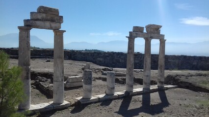 Hierapol is an ancient city, the ruins of which are located 17 km from the Turkish city of Denizli.