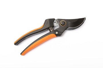 Secateurs isolated on white background.Gardening and hobby concept.