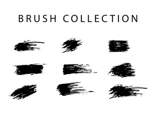 Brush collections pack with grunge style suitable for graphic asset, illustration, and digital art
