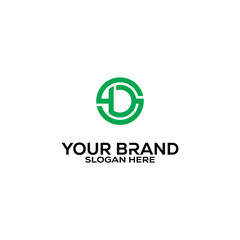 Modern SD OR DS Letter Business Logo Design Alphabet Icon Vector Symbol