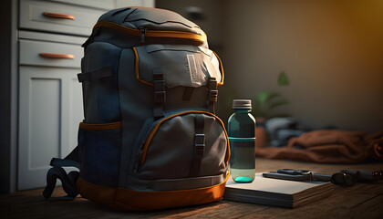 Travel backpack. Generative AI