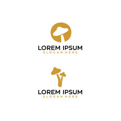 mushroom logo design inspiration vector