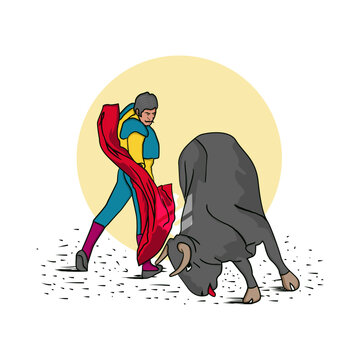 Spain matador illustration vector file