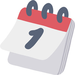 Cute minimal calendar day illustration. sticker template decorated