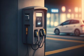 electric car charging station for charging,Generative AI