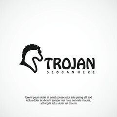 Trojan horse knight logo design identity inspiration