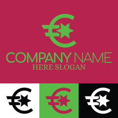 EUROSTAR symbol Icon pictorial mark logo design. Creative clean and minimal EUROSTAR symbol Icon pictorial mark logo design template.Professional design for any institute or compa © Mehedi