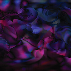 Obraz premium Messy, colorful, artistic paint brush strokes on canvas; colorful background