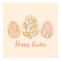 Drawn card for Easter holidays