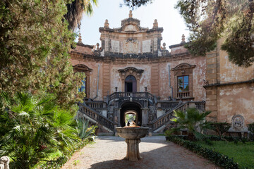 Bagheria, Palermo. Facciata lato giardino di Villa Palagonia
