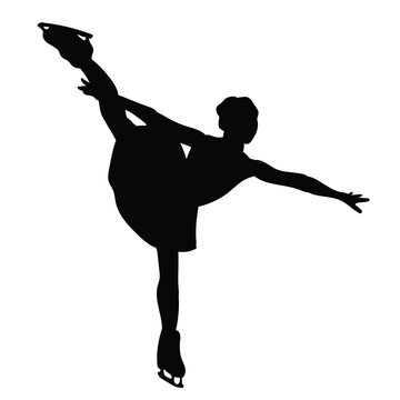 recommend clip art: figure skating silhouette illustration