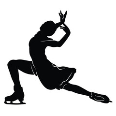 figure skating silhouette illustration