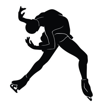 recommend clip art: figure skating silhouette illustration