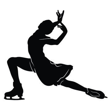 recommend clip art: figure skating silhouette illustration