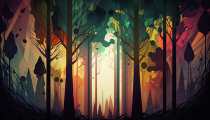 Abstract forest background 