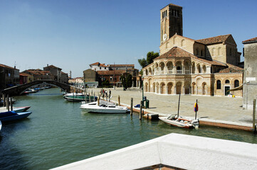 Murano, Venezia. Abside sul Canal Grande del Duomo Basilica dei Santi Maria e Donato
