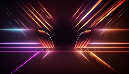 Fototapeta na wymiar Abstract neon lights background. abstract background with laser rays, and glowing lines. Purple and blue color. AI-Generated