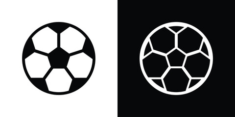 vector soccer ball in black and white.