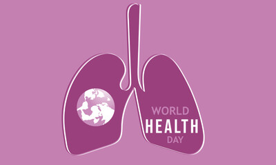 World Health Day is a global health awareness day.Template for background, banner, card, poster