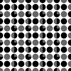 black and white with circle pattern background 