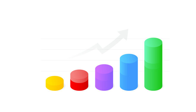 Infographic design template , Infographic presentation bar with arrow. Vector of statistical business