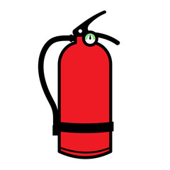 fire extinguisher, vector illustration