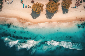 seascape from top view. Generative Ai