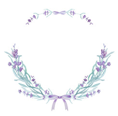 Beautiful lavender provence watercolor illustration