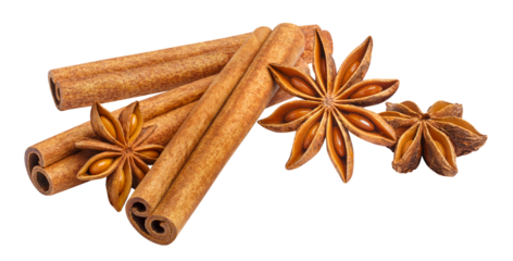 Delicious cinnamon and star anise, cut out