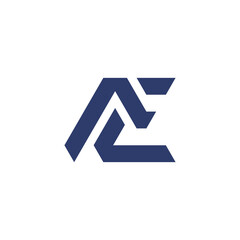 EA or AE Letter Initial Logo Design, Vector Template
