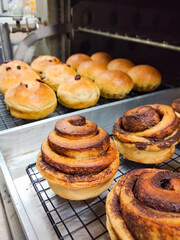 Freshly baked cinnamon roll bread