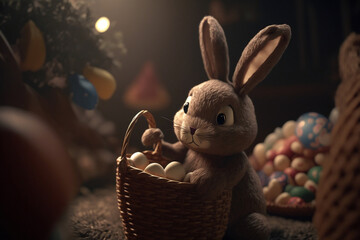 The Easter Bunny getting ready for Easter