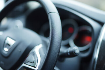 Obraz na płótnie Canvas car steering wheel