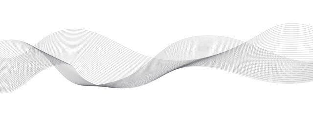 Abstract wavy grey blend liens technology abstract lines on white background. Digital frequency track equalizer. Vector illustration, Wavy stylized it make using blend tool.