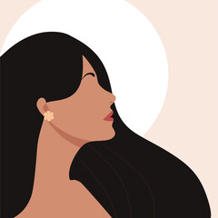 Modern Woman Illustration Vector Art