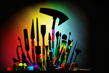 Power Point Background or Wallpaper, tools, colorful 