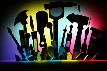 Power Point Background or Wallpaper, tools, colorful 