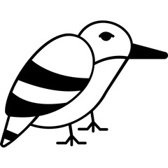 Kingfisher Vector icon which can easily modify or edit


