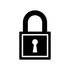 padlock icon vector logo template, secure icon
