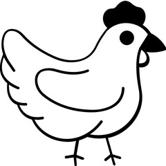 Chicken Vector icon which can easily modify or edit

