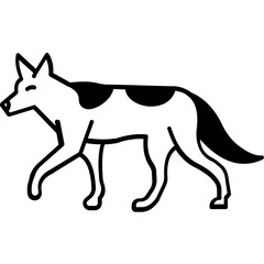 canis aureus Vector icon which can easily modify or edit

