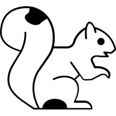 Sciuridae Vector icon which can easily modify or edit

