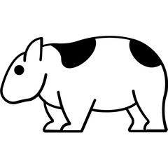 Wombat Vector icon which can easily modify or edit

