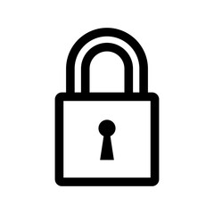 padlock icon vector logo template, secure icon