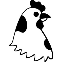 Chicken Vector icon which can easily modify or edit

