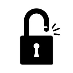 padlock icon vector logo template, secure icon